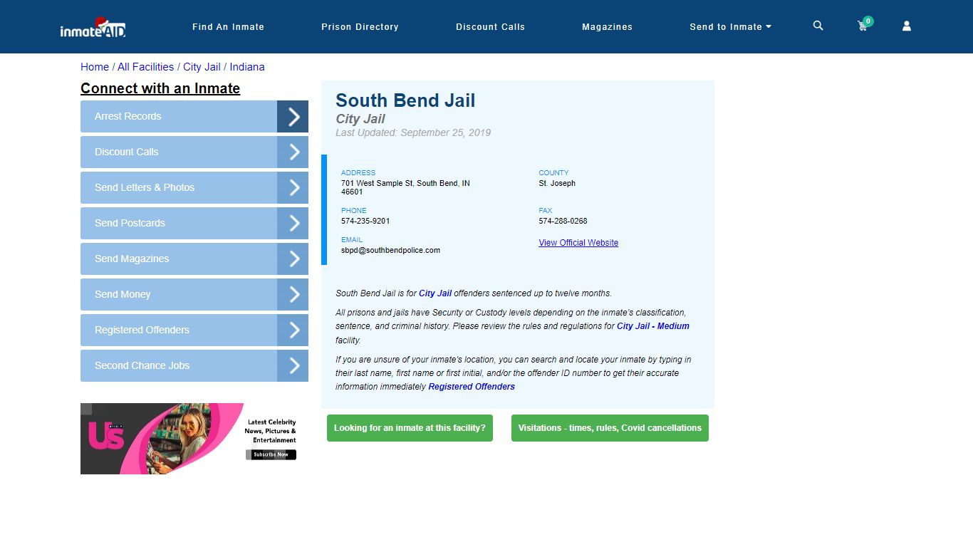 South Bend Jail | Inmate Locator